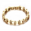 Bracelet homme style chaine de vélo en acier doré