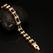 Bracelet homme style chaine de vélo en acier doré