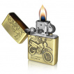 Briquet tempte avec moto cross en relief