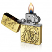 Briquet tempête avec squelette relief et gravure
