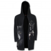 Cardigan homme  capuche avec loup inspiration Yin et Yang