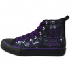 Chaussures gothiques Sneakers femme à motif style corset vampirique