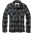 Chemise homme à carreaux noirs et gris - Brandit