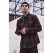 Chemise homme  carreaux noirs et rouges - Brandit