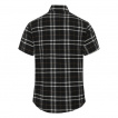 Chemise homme manches courtes à carreaux noirs - Banned