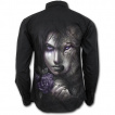 Chemise homme manches longues à visage féminin moitié loup