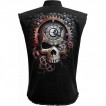 Chemise homme sans manche Faucheuse appelant à elle et crane horloge