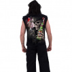 Chemise sans manche homme goth-rock à squelette tenant une bière