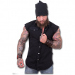 Chemise sans manche homme noire style