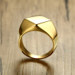 Chevalire homme acier Gold Diamond Design