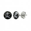 Clous d'oreilles à crane et sabres croisés style pirate