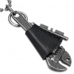 Collier à chaine militaire et clé à molette avec tête de mort