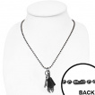 Collier à chaine militaire et clé à molette avec tête de mort