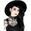 Collier choker noir lune MOON AND D-RING - Restyle