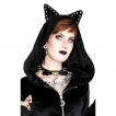 Collier choker noir à spikes et lune suspendue - Restyle