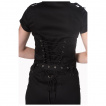 Combiné-jupe rock noir à laçage corsetté - Banned