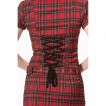 Combin-jupe tartan rouge  laage corsett - Banned