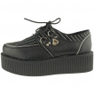 Creepers femme goth-rock noires ZIPPER - Industrial Punk