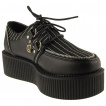 Creepers femme goth-rock noires ZIPPER - Industrial Punk