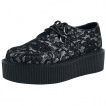 Creepers femme gothiques noires dentelles - Industrial Punk