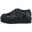 Creepers femme gothiques noires dentelles - Industrial Punk