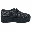 Creepers femme gothiques noires dentelles - Industrial Punk