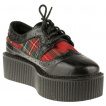 Creepers femme gothiques tartan rouge - Industrial Punk