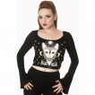 Crop top gothique à chat égyptien et croix ânkh