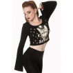 Crop top gothique à chat égyptien et croix ânkh