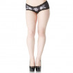 Culotte gothique Jawbreaker noire à imprimé style floral mexicain avec dentelle