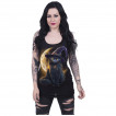 D�bardeur femme � chat noir avec chapeau de sorci�re et lune