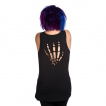 Dbardeur femme goth-rock Banned  mains squelette multicolores