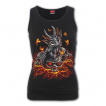 Dbardeur femme  petit dragon sur crane et lave craquele