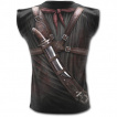 Débardeur homme gothique avec motif imitation tenue de mercenaire