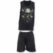 Ensemble pyjamas gothique homme 4 pièces à tête de mort camouflage