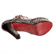 Escarpins compensés rockabilly noir et rouge à pois - Banned