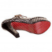 Escarpins compenss rockabilly noir et rouge  pois - Banned