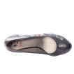 Escarpins r�tro fleuris et imitation croco - Banned