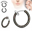 Faux piercing anneau oreille ou nez (sans perage)  motif claboussures