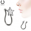 Faux piercing nez en laiton  extrmit toile