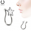 Faux piercing nez en laiton  extrmit toile