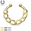 Faux piercing septum  maillons rigides