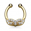 Faux piercing septum  masque de bal vnitien avec strass