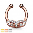 Faux piercing septum  masque de bal vnitien avec strass