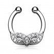 Faux piercing septum  masque de bal vnitien avec strass