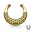 Faux piercing septum à motif labyrinthe style Maya