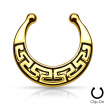 Faux piercing septum  motif labyrinthe style Maya