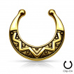 Faux piercing septum  motif tribal mystrieux