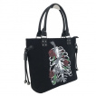 Grand sac à main à cage thoracique rose et serpent
