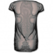 Haut gothique noir lgant et transparent pour femme